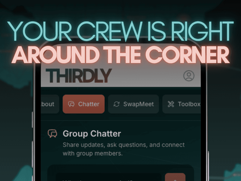 Thirdly group Chatter showing a local crew connecting